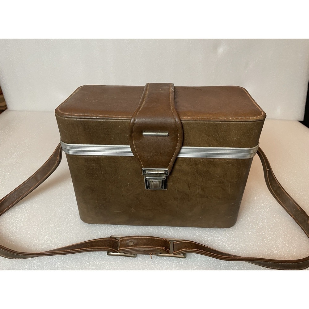Vintage Hard Shell Camera SLR Bag 12" X 9" X 6"